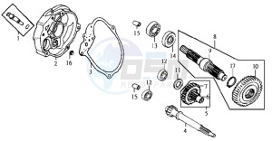 JET SPORT X R 50 drawing CRANKCASE - DRIVE SHAFT - CRANKCASE