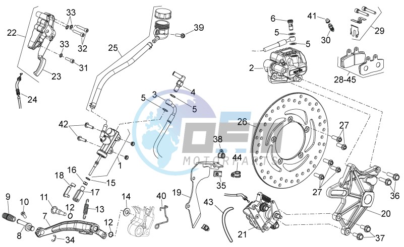 Rear brake system