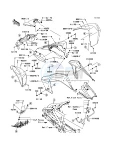 KFX450R KSF450B9F EU drawing Front Fender(s)