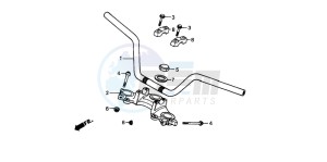 CG125 drawing HANDLE PIPE/TOP BRIDGE