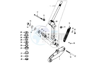 X RACE - 50 cc drawing FRONT FORK