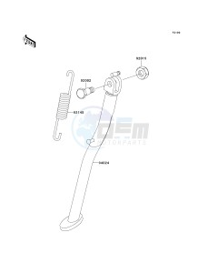 KL 250 G [SUPER SHERPA] (G9F) G9F drawing STAND-- S- -