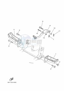 YFZ450R (BKDL) drawing STAND & FOOTREST