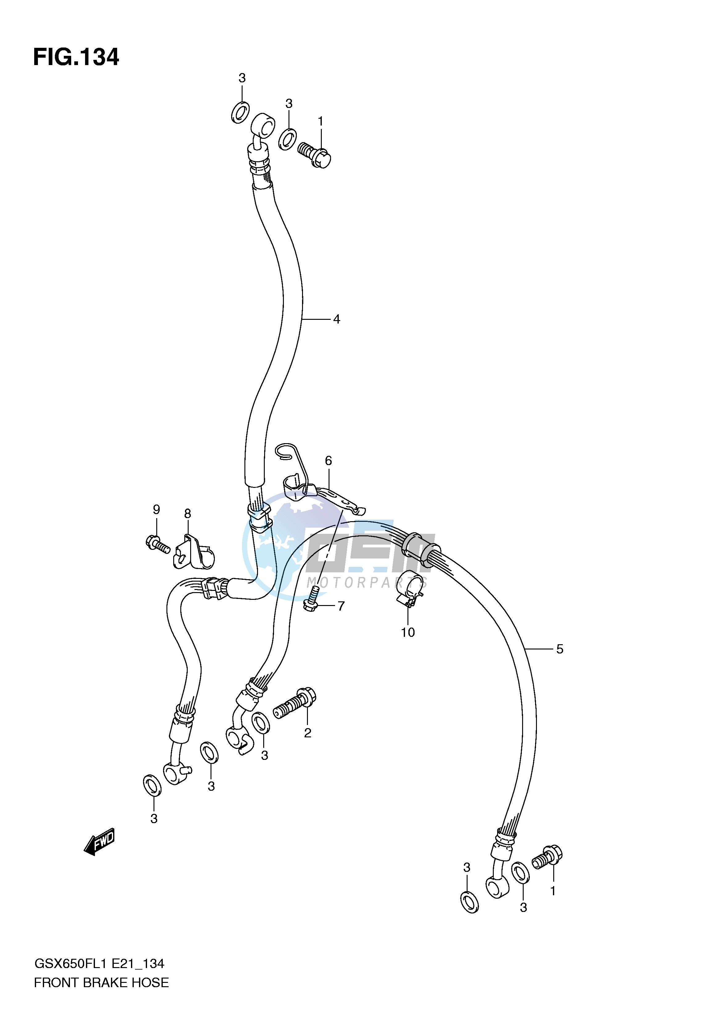 FRONT BRAKE HOSE (GSX650FUL1 E24)