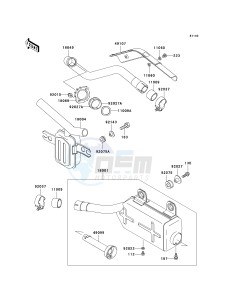 KLF 300 C [BAYOU 300 4X4] (C10-C14) [BAYOU 300 4X4] drawing MUFFLER-- S- -