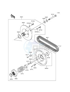 MULE 600 KAF400BGF EU drawing Driven Converter/Drive Belt