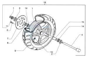 Super Hexagon 180 GTX 12 inch drawing Front wheel