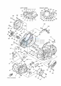 YFZ450R (BW2T) drawing CRANKCASE COVER 1