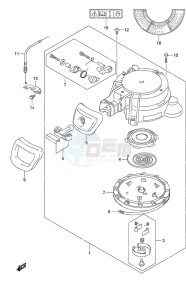 DF 9.9A drawing Recoil Starter