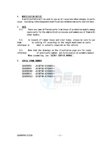 GSX650F (E3-E28) Katana drawing * CATALOG PREFACE *