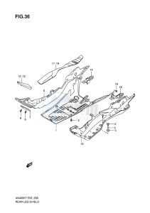 AN400 BURGMAN EU-UK drawing REAR LEG SHIELD