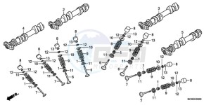 ST1300A9 UK - (E / ABS MKH MME) drawing CAMSHAFT/VALVE