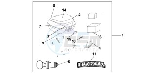 SH150S 125 drawing TOP BOX 35 L BG-131M