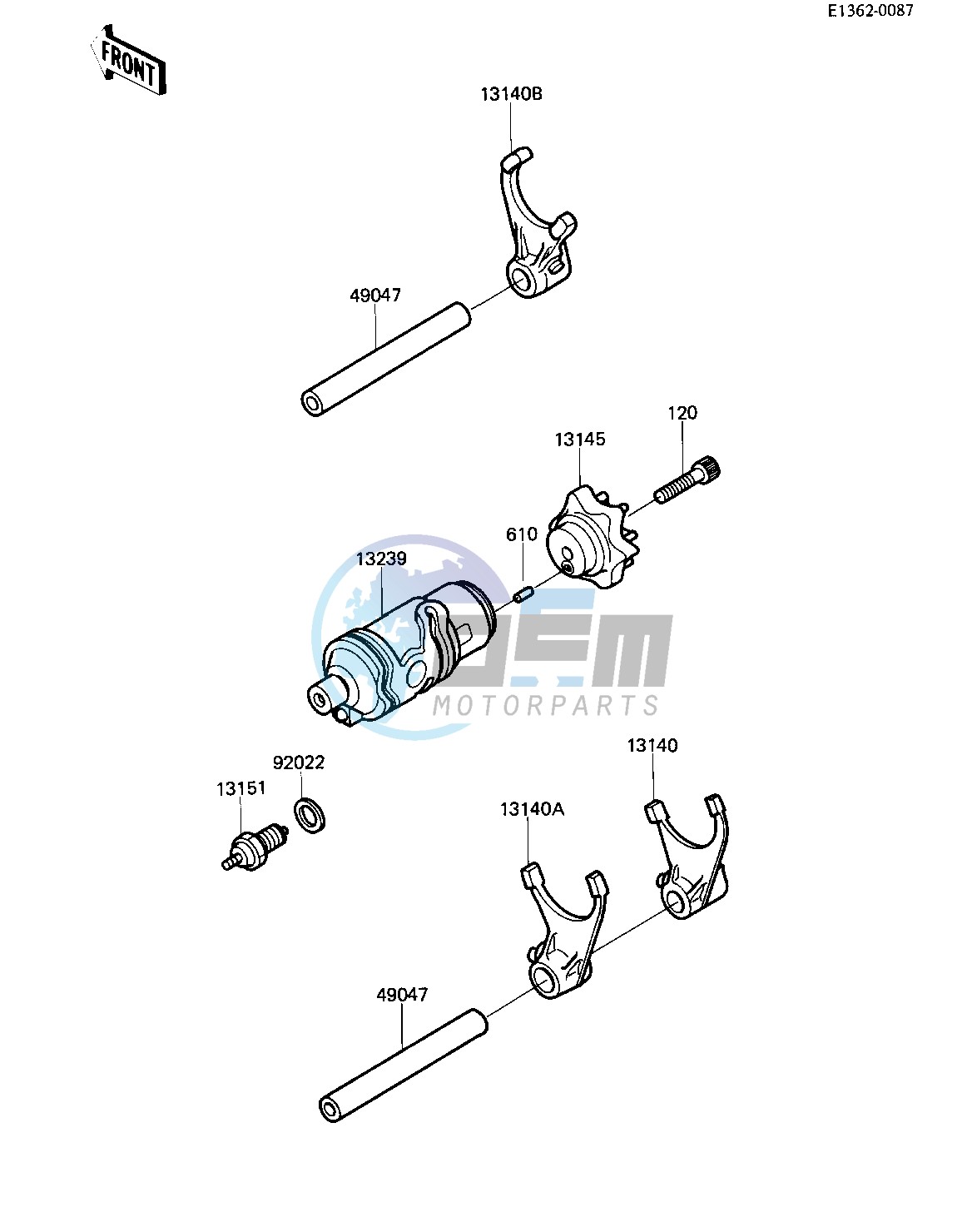 GEAR CHANGE DRUM & FORKS