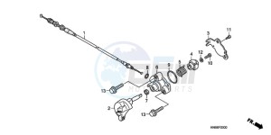 TRX250X9 Australia - (U) drawing REVERSE CABLE