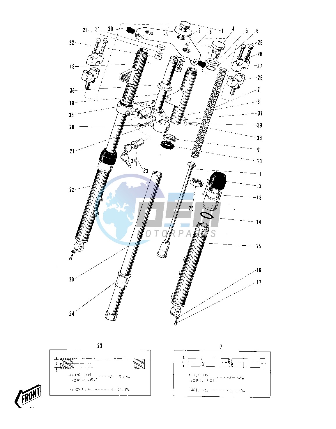 FRONT FORK -- 69 MODEL- -