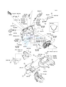 EX250 J [NINJA 250R] (J8F-J9FA) J9F drawing COWLING