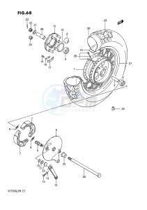 VS750GL (E1) INTRUDER drawing REAR WHEEL (MODEL F G)