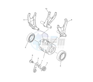 YZ F 450 drawing SHIFT CAM AND FORK