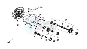 HD 2 125 drawing CRANKCASE COVER LEFT