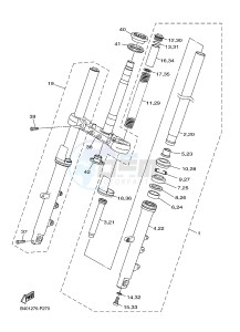 XJ6S 600 DIVERSION (S-TYPE) (36CL 36CM) drawing FRONT FORK