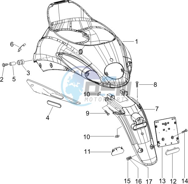 Rear cover - Splash guard