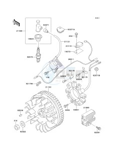 KAF 300 B [MULE 500] (B1-B2) [MULE 500] drawing GENERATOR_IGNITION COIL