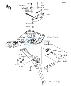 Z1000SX_ABS ZX1000MGF FR GB XX (EU ME A(FRICA) drawing Taillight(s)