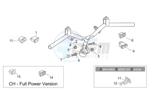 SR 50 H2O Di-Tech e2 drawing Handlebar - Buttons