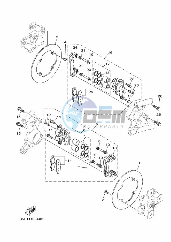 REAR BRAKE CALIPER