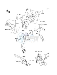 MULE_610_4X4 KAF400AFF EU drawing Brake Pedal