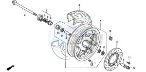 FES250 FORESIGHT drawing FRONT WHEEL