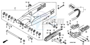 CRF250R9 ED / BLA CMF drawing SWINGARM