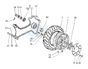 X9 125 SL drawing Rear Wheel