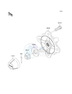 KRF 750 J [TERYX 750 FI 4X4 LE] (J9FA) J9FA drawing FRONT HUBS_BRAKES