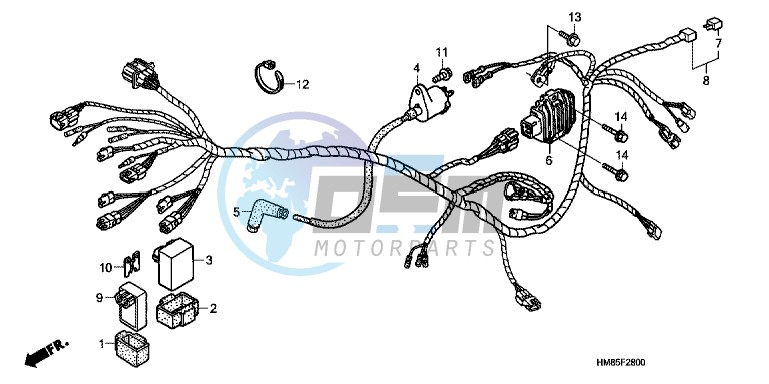 WIRE HARNESS (TRX250TM)