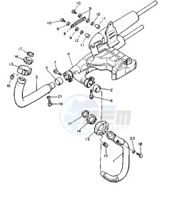 XV VIRAGO 11000 drawing EXHAUST