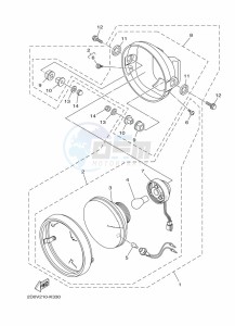 YB125 (2CSB) drawing HEADLIGHT