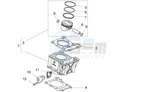 RS 125 RS REPLICA 4T E4 ABS (APAC) drawing Cylinder - Piston