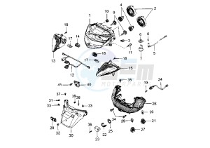 SV - 250 cc drawing HEADLAMPS-BLINKERS