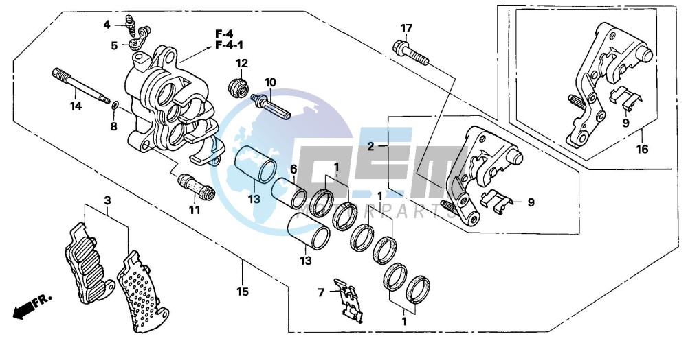 R. FRONT BRAKE CALIPER