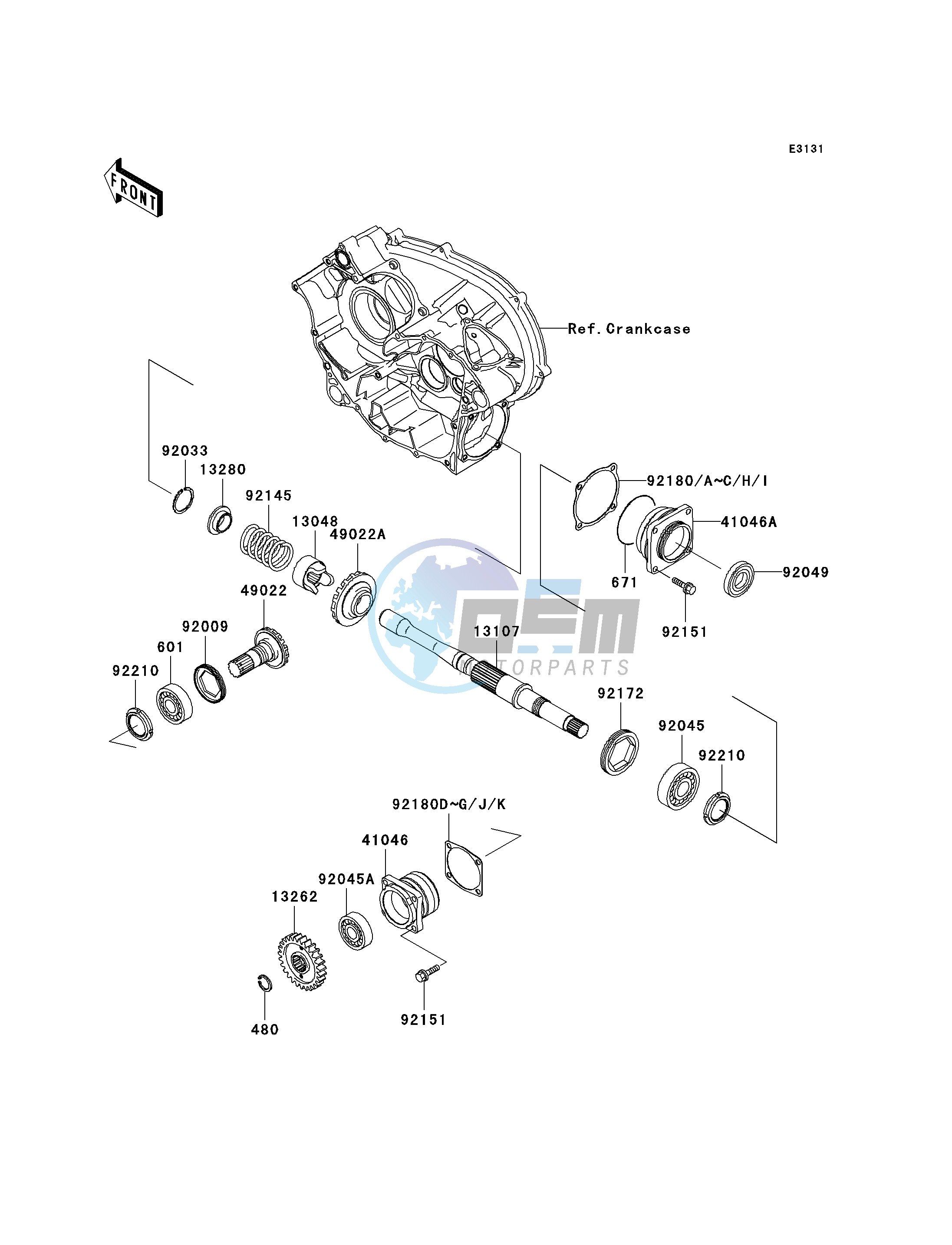 FRONT BEVEL GEAR