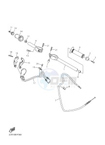 YZF-R1M 998 R1 (2KS1 2KS2) drawing STEERING HANDLE & CABLE