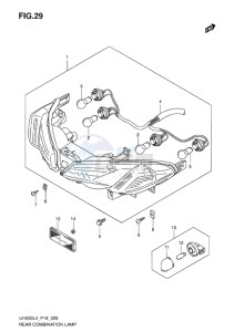 UH200 ABS BURGMAN EU drawing REAR COMBINATION LAMP