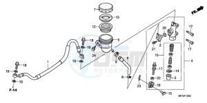 CBF10009 Europe Direct - (ED) drawing REAR BRAKE MASTER CYLINDER (CBF1000)