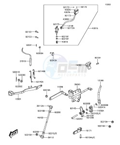 BRUTE FORCE 300 KVF300CHF EU drawing Rear Master Cylinder