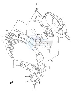 GSX-R1100W (E28) drawing RADIATOR