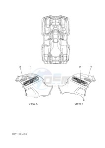 YFM700FWAD YFM7FGPAD GRIZZLY 700 EPS (1HPN) drawing GRAPHICS