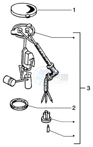 PX 150 E U.S.A. drawing Fuel leve l gauge