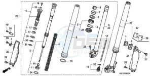 CRF250X9 Australia - (U) drawing FRONT FORK